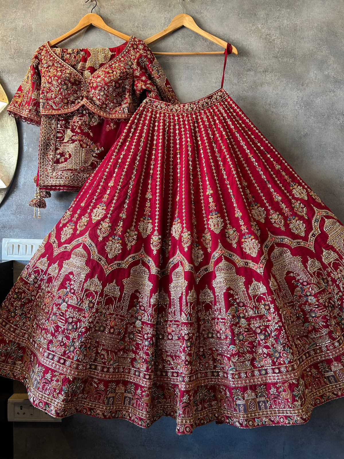 Rakt Mahal Rajsi Bridal Lehenga