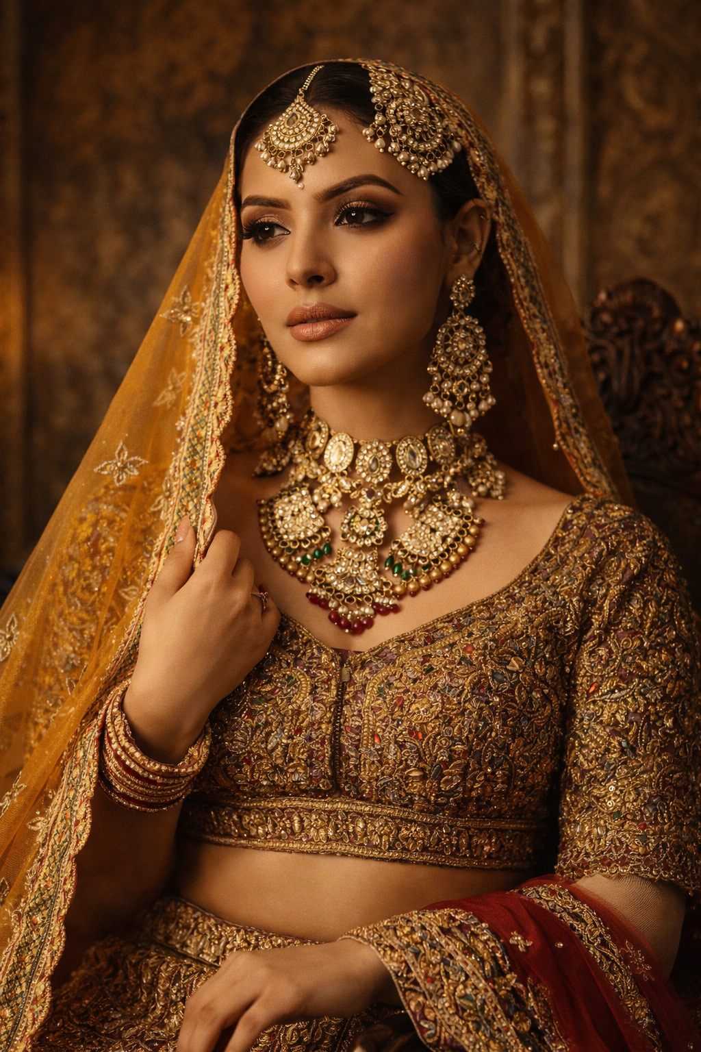 Amber Rose Heritage – Rose Wedding Lehnga