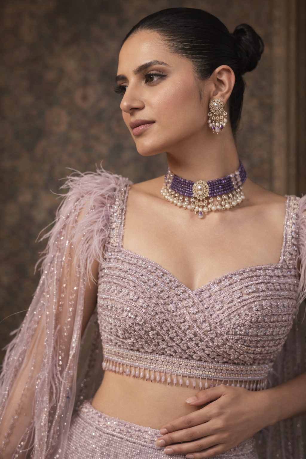 Amethyst Cascade – Designer Cocktail Outfit