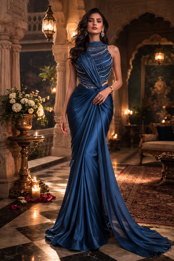 Midnight Neel Drape Couture