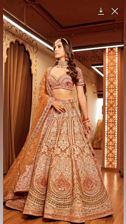 Woman in a traditional embroidered outfit standing in a decorated room.

