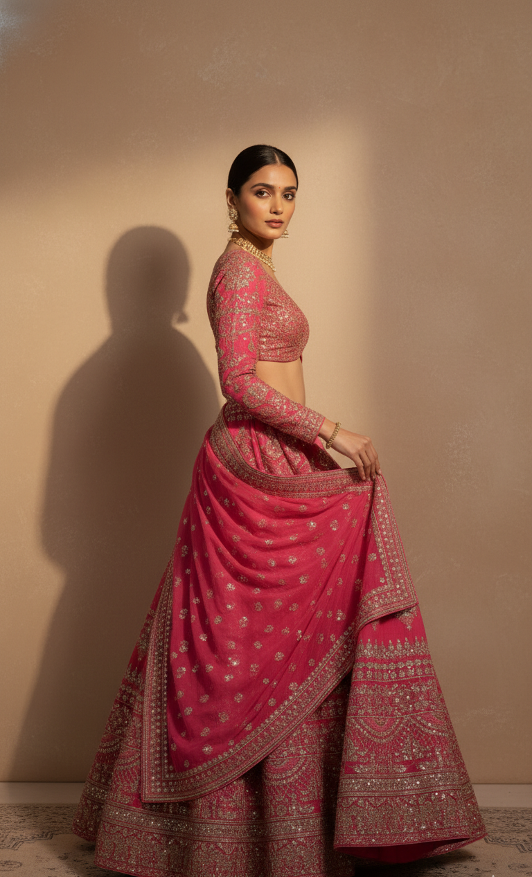 Crimson Statement Lehenga