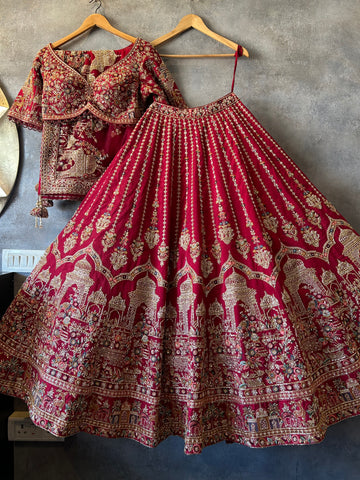 Rakt Mahal Rajsi Bridal Lehenga