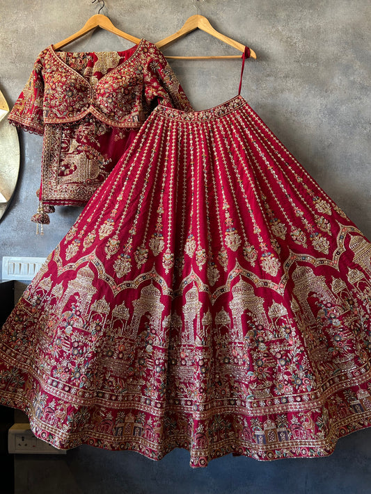 Rakt Mahal Rajsi Bridal Lehenga