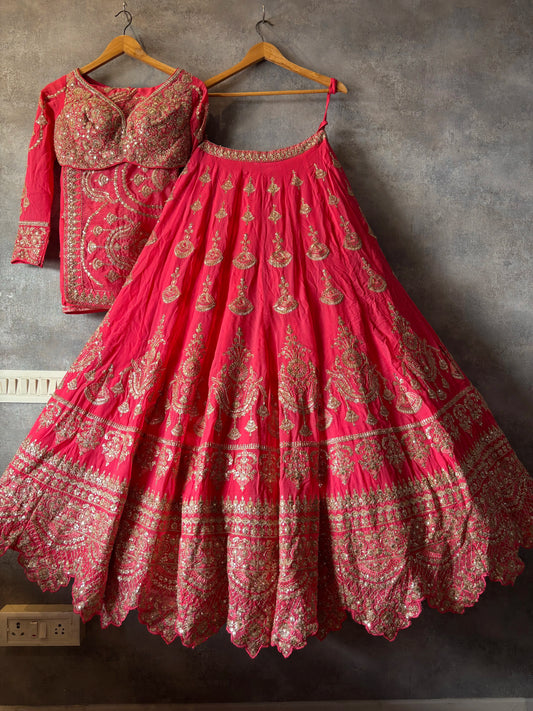 Crimson Statement Lehenga