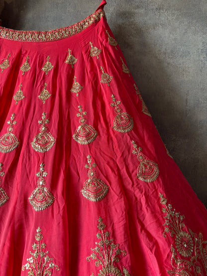 Crimson Statement Lehenga