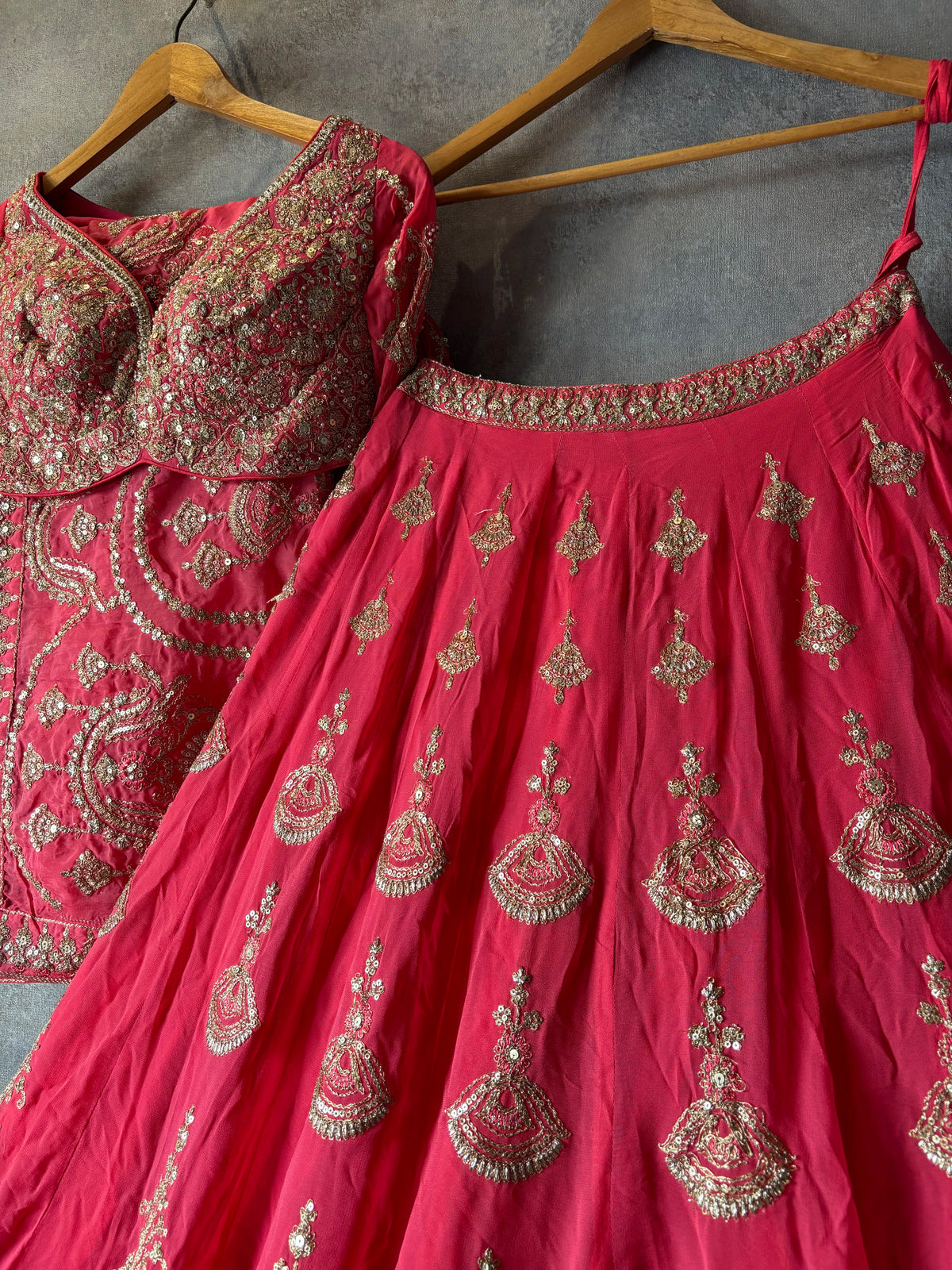 Crimson Statement Lehenga
