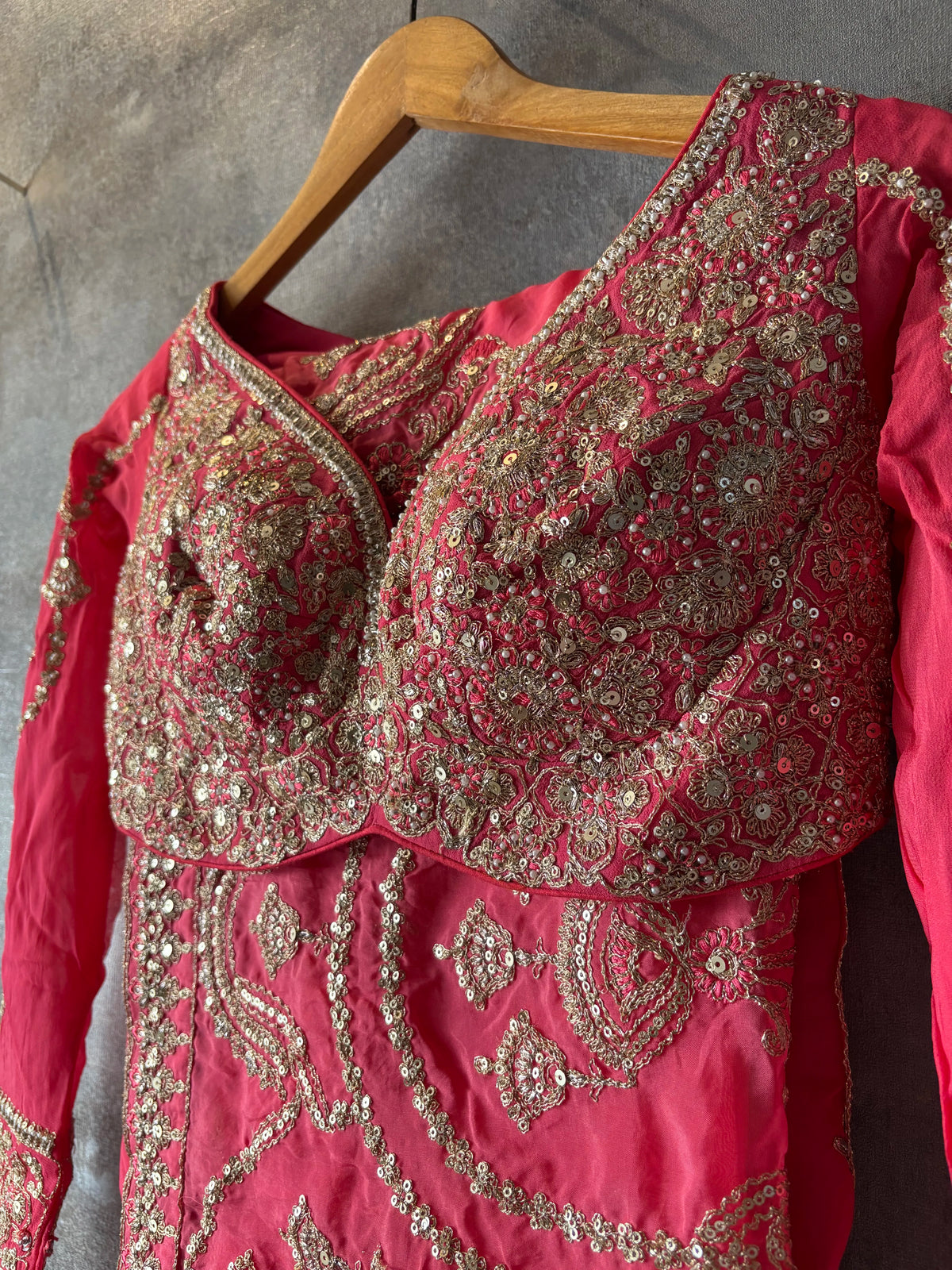 Crimson Statement Lehenga