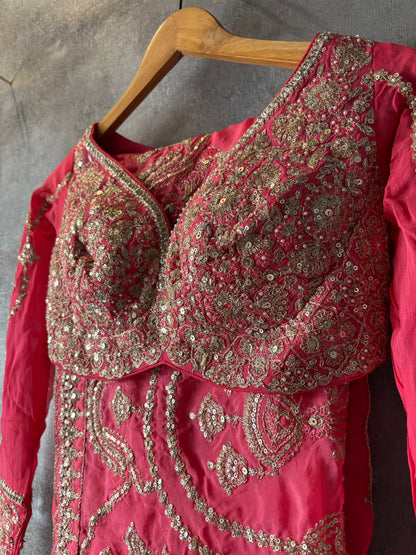 Crimson Statement Lehenga