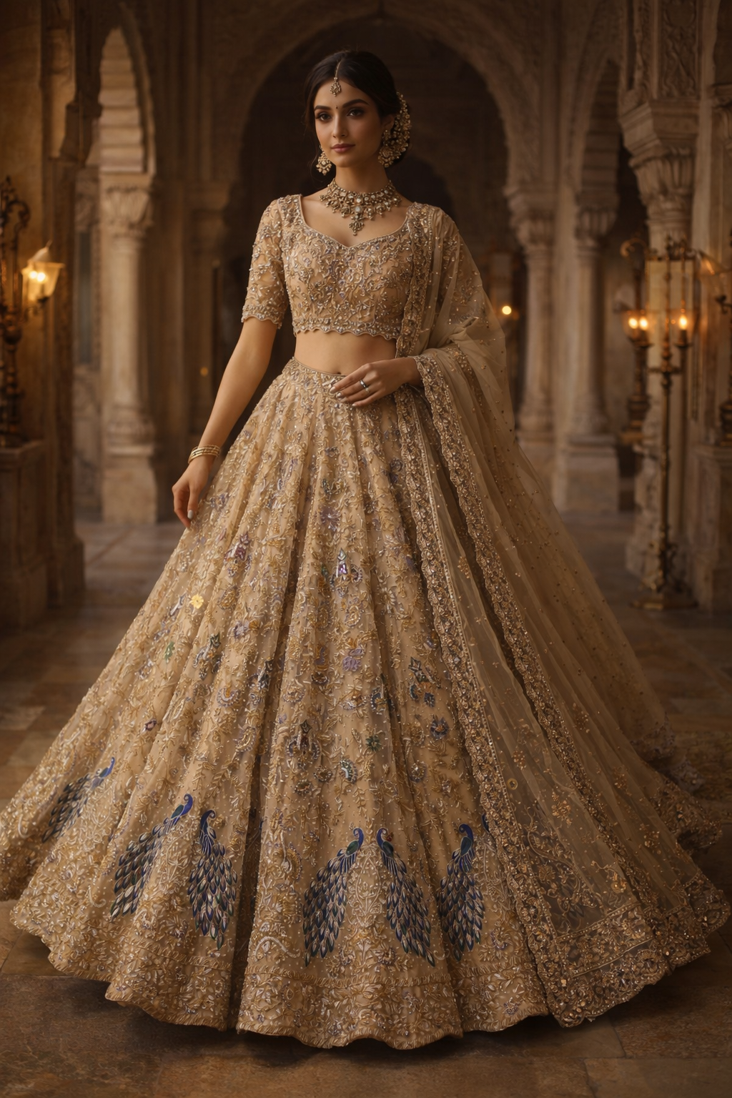 Peacock Bridal Lehnga