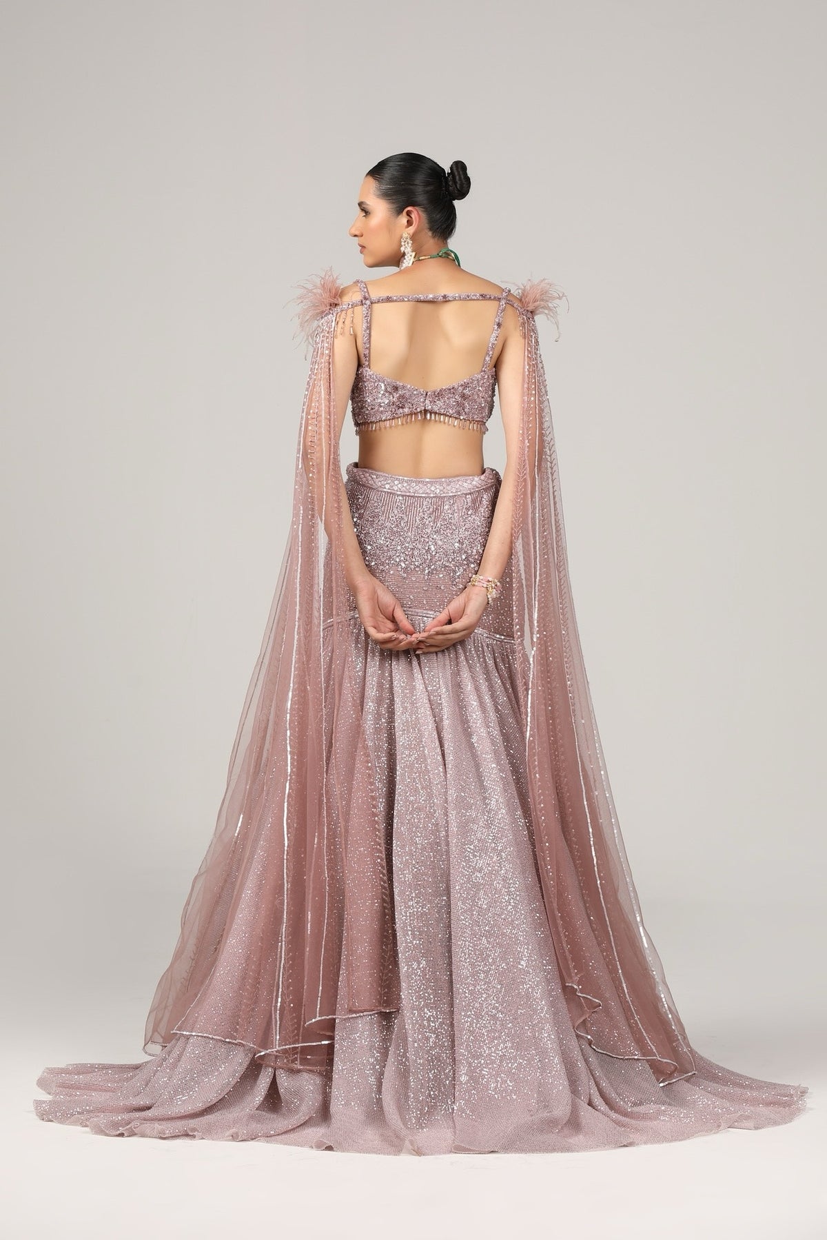 lavender outfit back